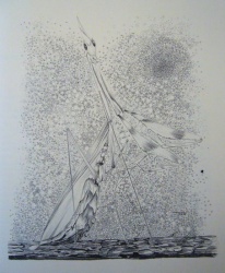 la mante religieuse 1960-crayon 50x65cm