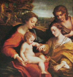 Mariage mystique de sainte Catherine, saint Sebastien, Paris Louvre