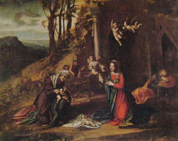 Nativite avec sainte Elisabeth et saint Jean, Milan, Brera